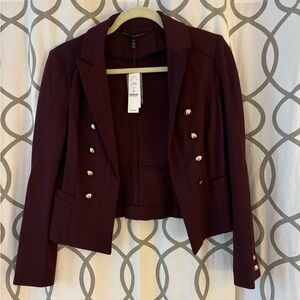 White House Black Market blazer, size 6P (petite), color cabernet